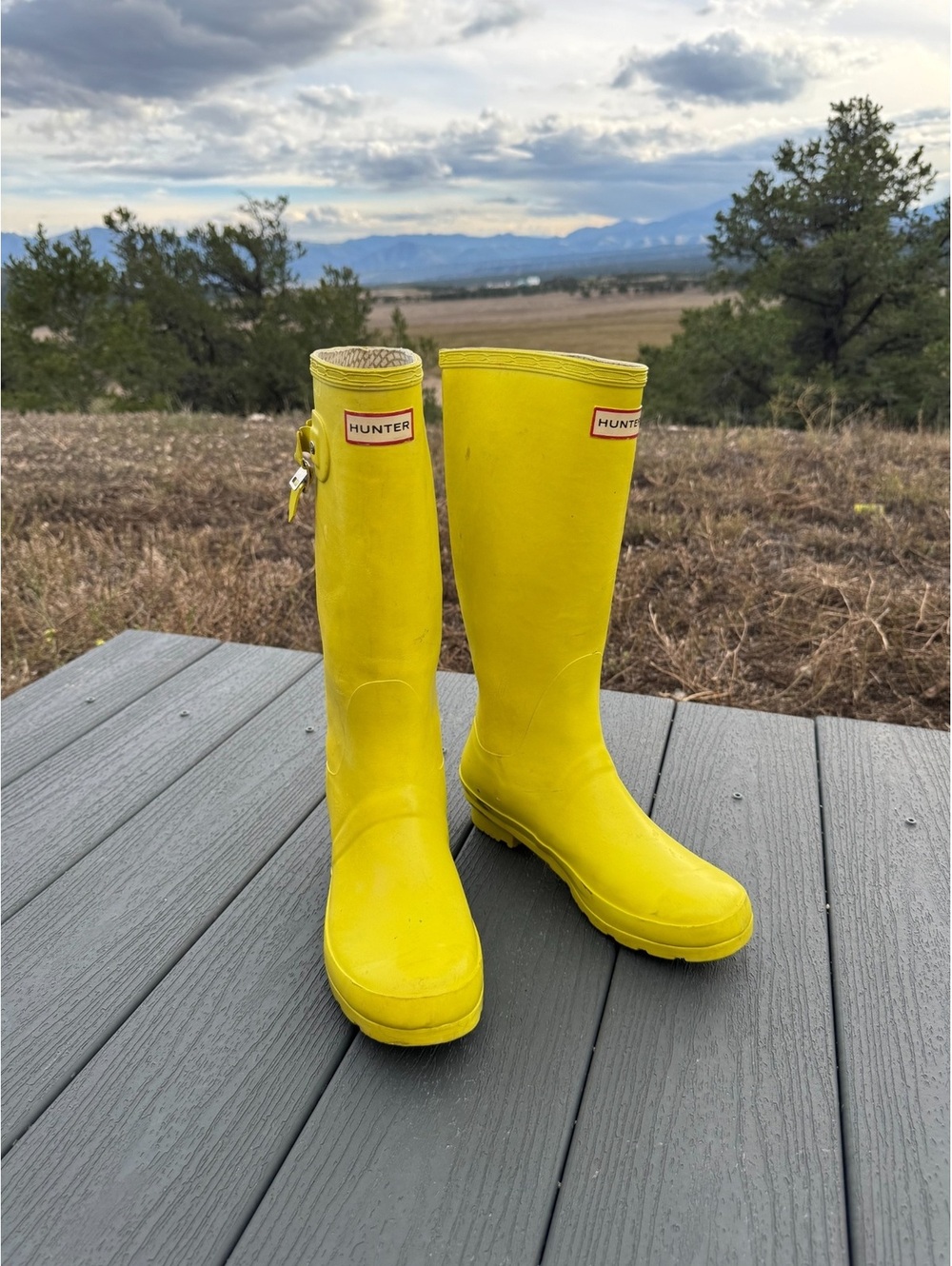 Hunter Original Tall Yellow Rain Boots Women's Size 9